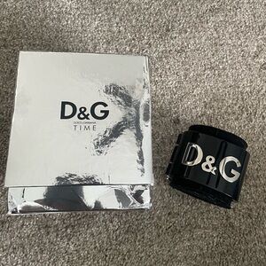 Dolce & Gabbana Black and Silver cuff bracelet